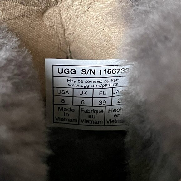 UGG Nita Genuine Shearling Platform Slippers Black Charcoal — Size 8 — NIB - Picture 7 of 13
